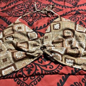 Multi color halter top